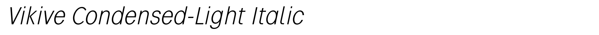 Vikive Condensed-Light Italic image